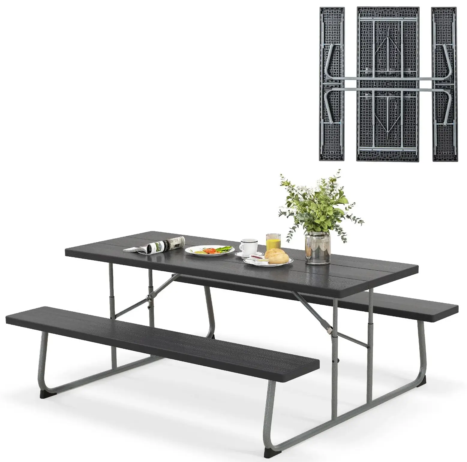 Set mobilier de gradina Costway NP11267GR (Black)