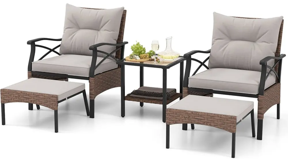 Комплект садовой мебели Costway NP11576BN (Brown) - 2