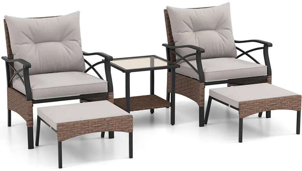 Комплект садовой мебели Costway NP11576BN (Brown) - 3