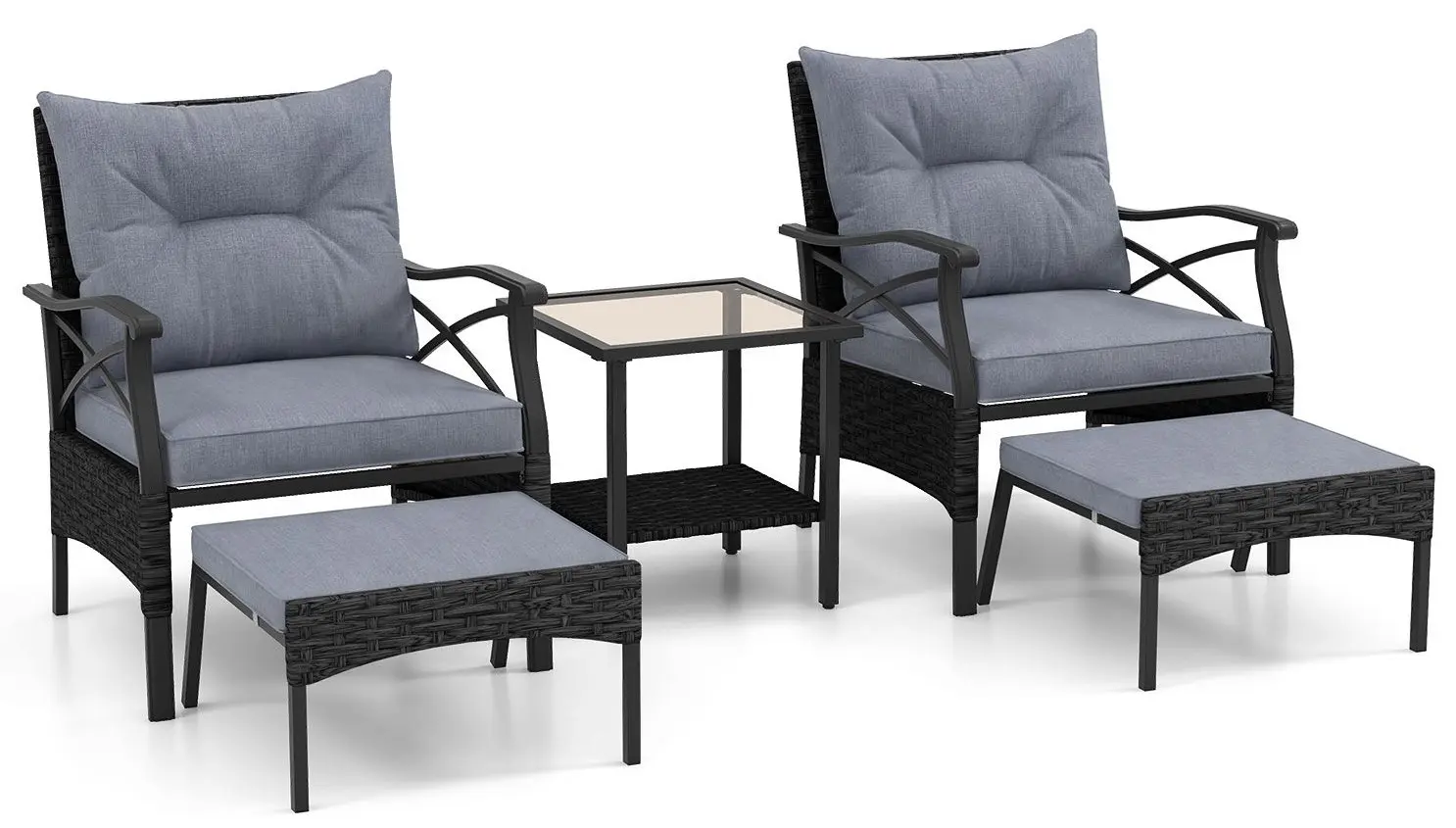 Set mobilier de gradina Costway NP11576GR (Grey) - 2