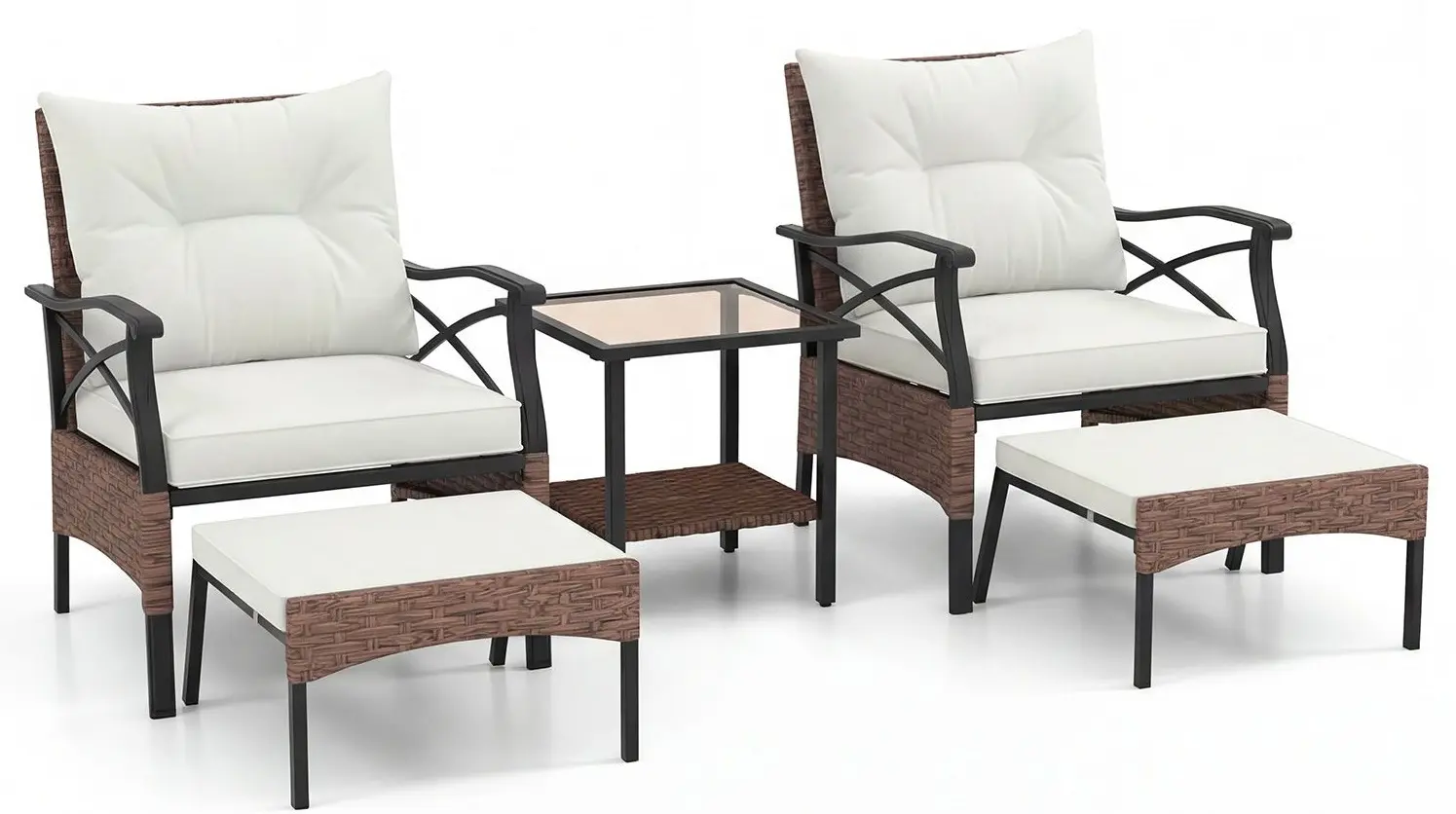 Set mobilier de gradina Costway NP11576MS (Beige) - 2