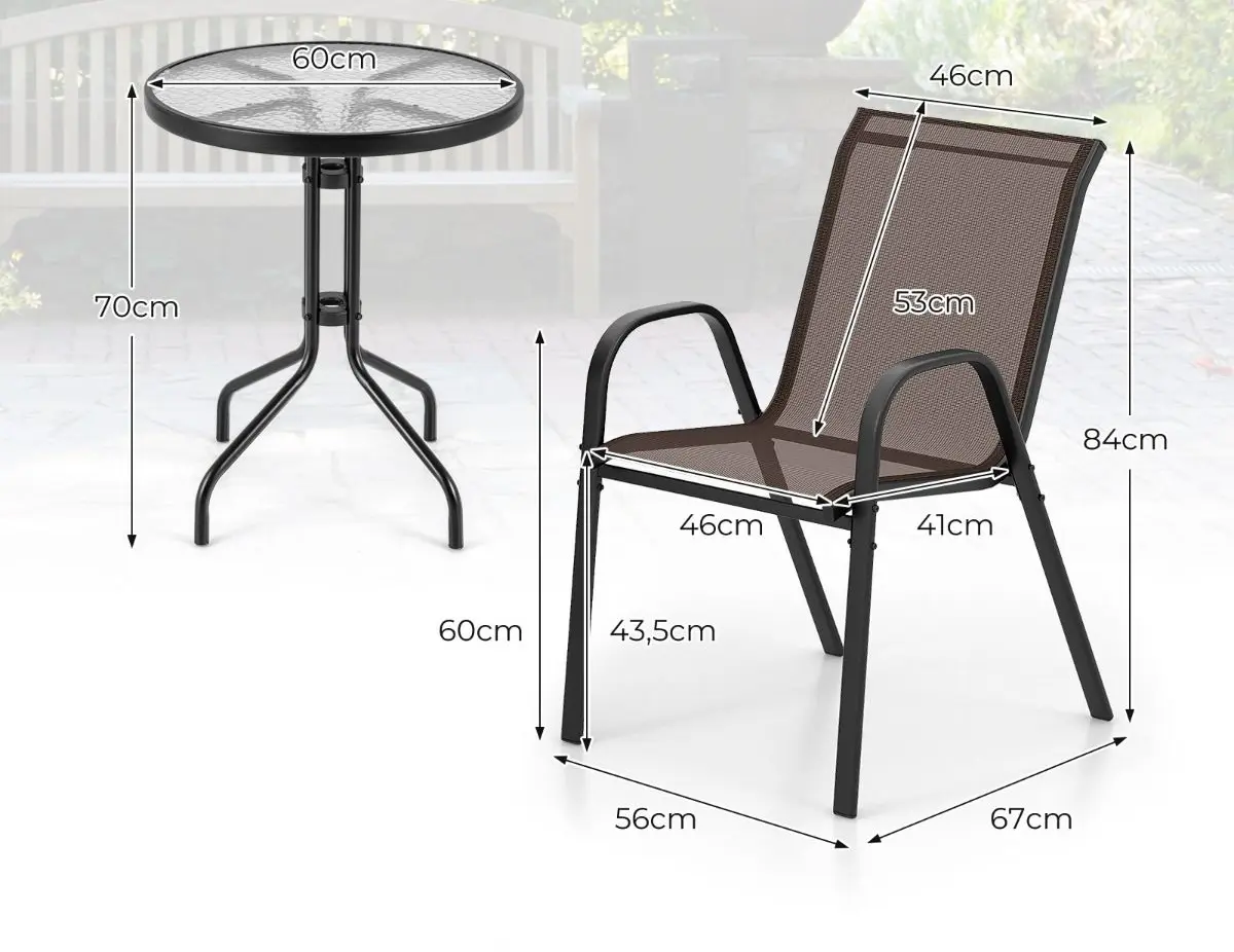 Комплект садовой мебели Costway NP11611BN (Brown) - 3