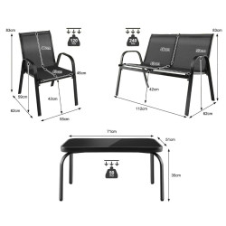 Комплект садовой мебели Costway NP11612DK (Grey) Thumb