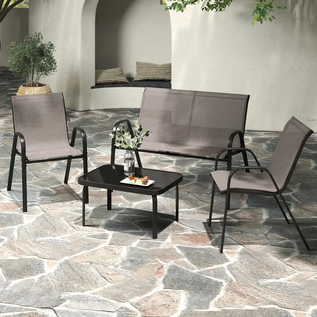 Комплект садовой мебели Costway NP11612GR (Grey) - 2