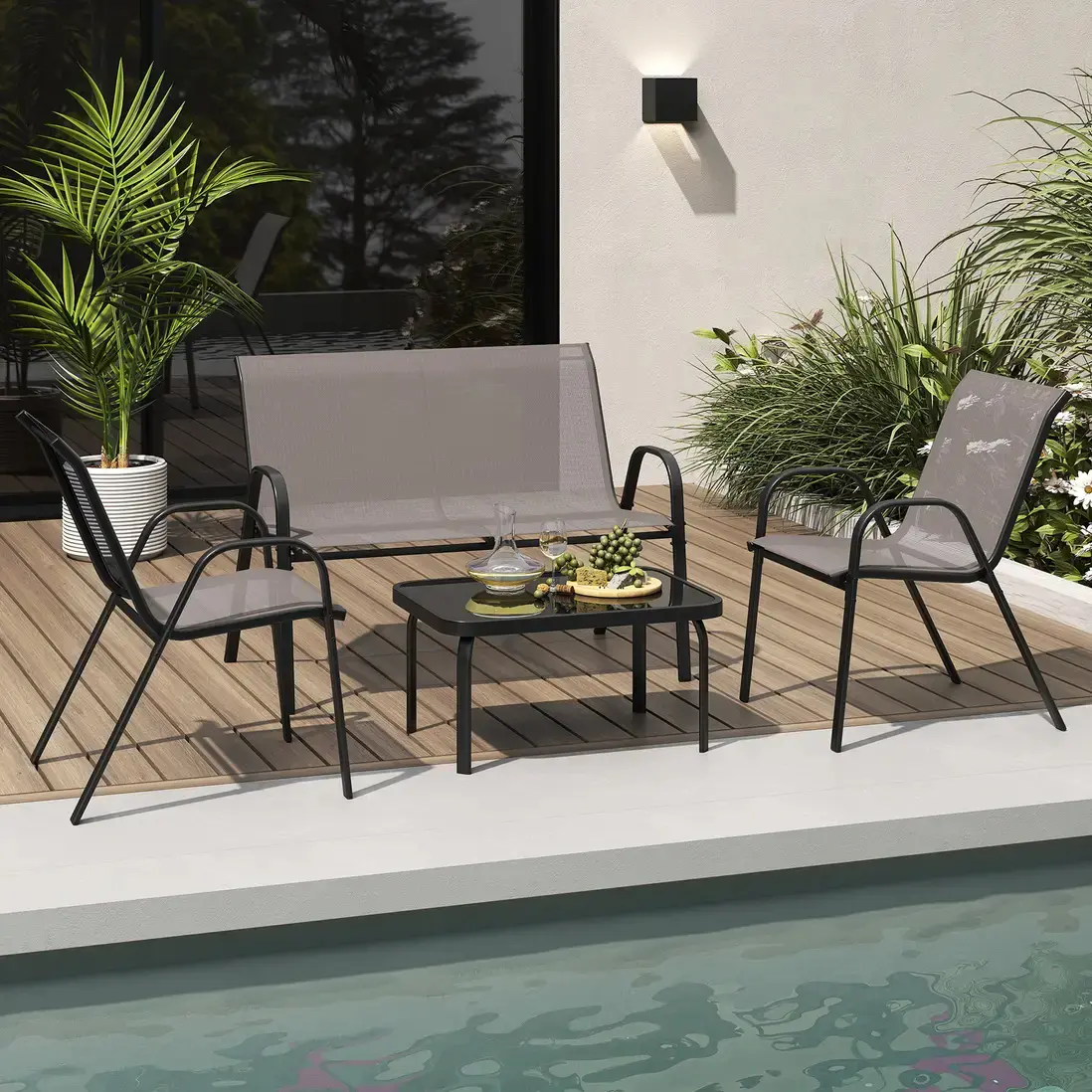 Комплект садовой мебели Costway NP11612GR (Grey) - 3