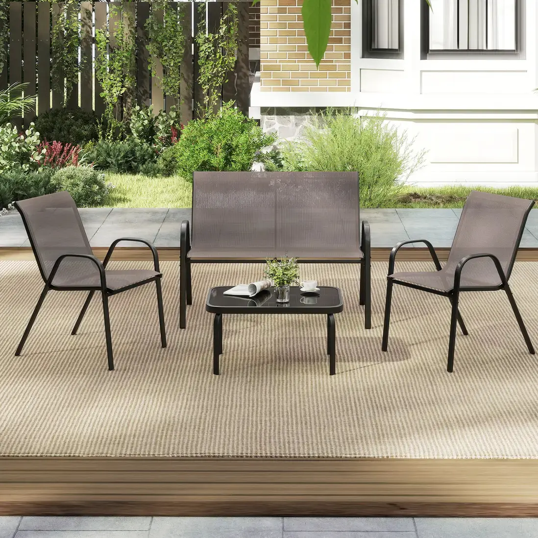 Комплект садовой мебели Costway NP11612GR (Grey)