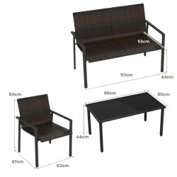 Set mobilier de gradina Costway NP11668CF (Brown) Thumb