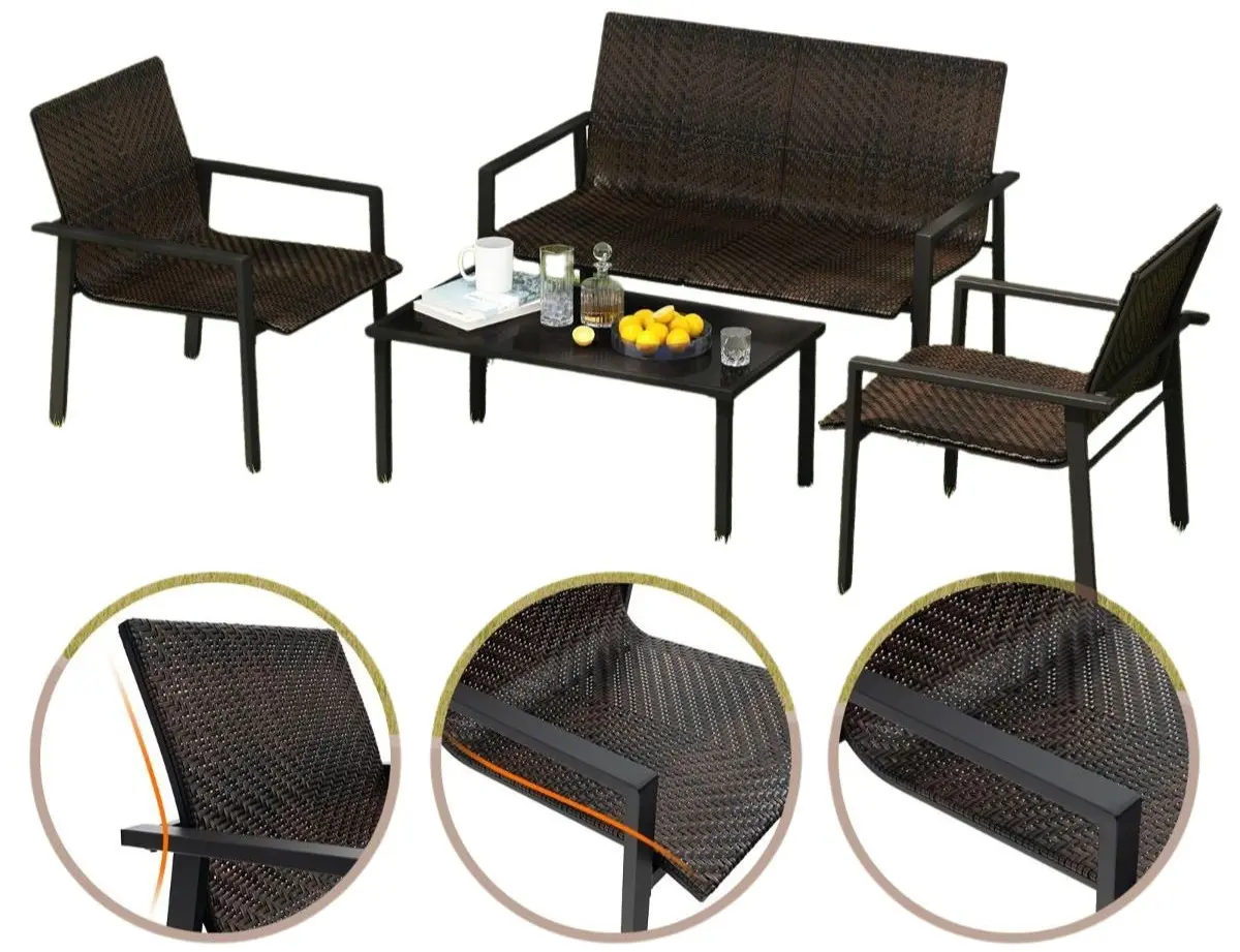 Set mobilier de gradina Costway NP11668CF (Brown)