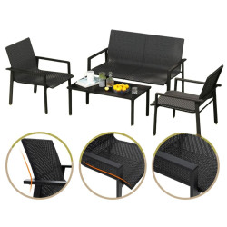 Set mobilier de gradina Costway NP11668DK (Black) Thumb