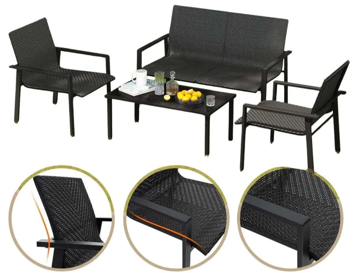 Set mobilier de gradina Costway NP11668DK (Black)