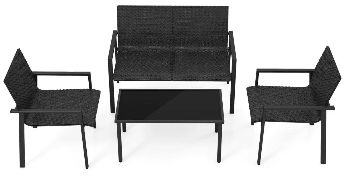 Set mobilier de gradina Costway NP11668DK (Black)