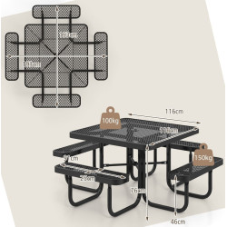 Set mobilier de gradina Costway NP11797BK (Black) Thumb