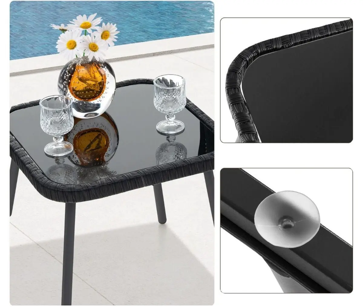 Set mobilier de gradina Costway NP11804DK (Brown/Black)