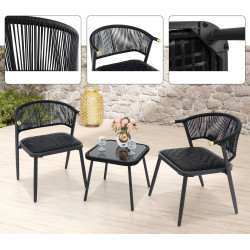 Set mobilier de gradina Costway NP11804DK (Brown/Black) Thumb