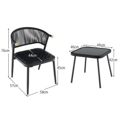 Set mobilier de gradina Costway NP11804DK (Brown/Black) Thumb