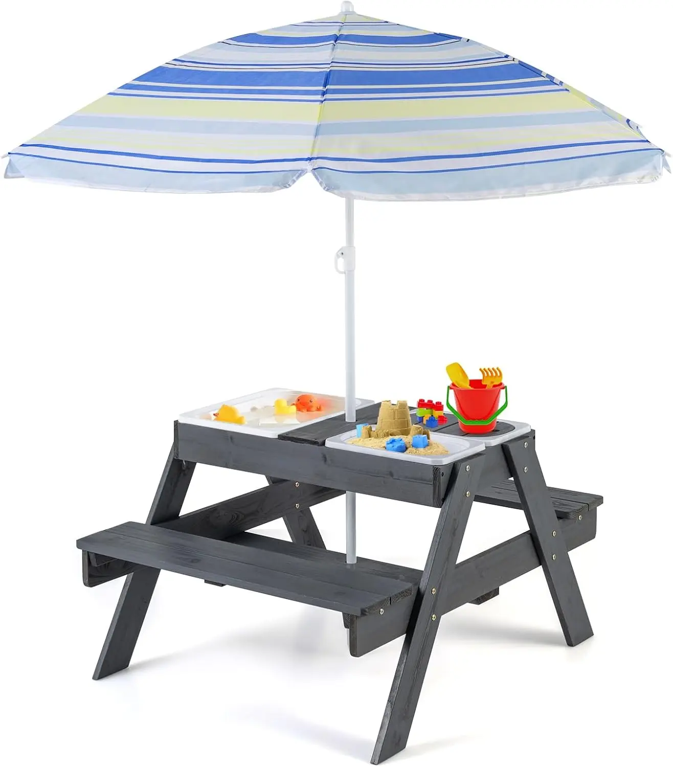 Set mobilier de gradină Costway NP11821CL (Grey/Blue)