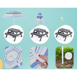 Set mobilier de gradină Costway NP11821CL (Grey/Blue) Thumb