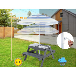 Set mobilier de gradină Costway NP11821CL (Grey/Blue) Thumb