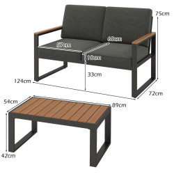 Set mobilier de gradina Costway NP11997GR-A (Grey) Thumb