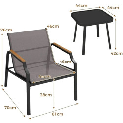 Set mobilier de gradina Costway NP12065GR (Grey) Thumb