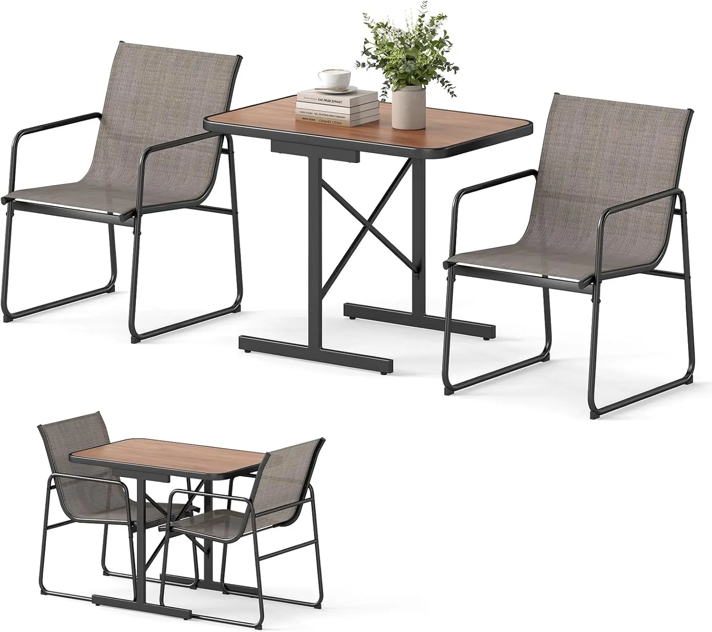 Комплект садовой мебели Costway NP12142CF (Black/Brown) - 3