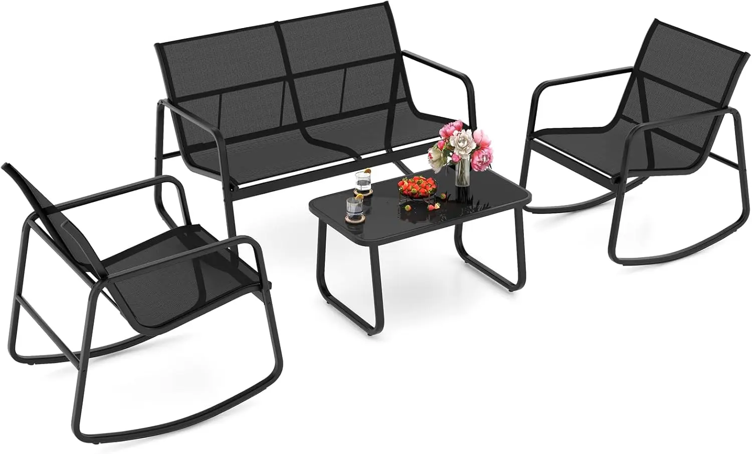 Комплект садовой мебели Costway NP12225DK (Black) - 2