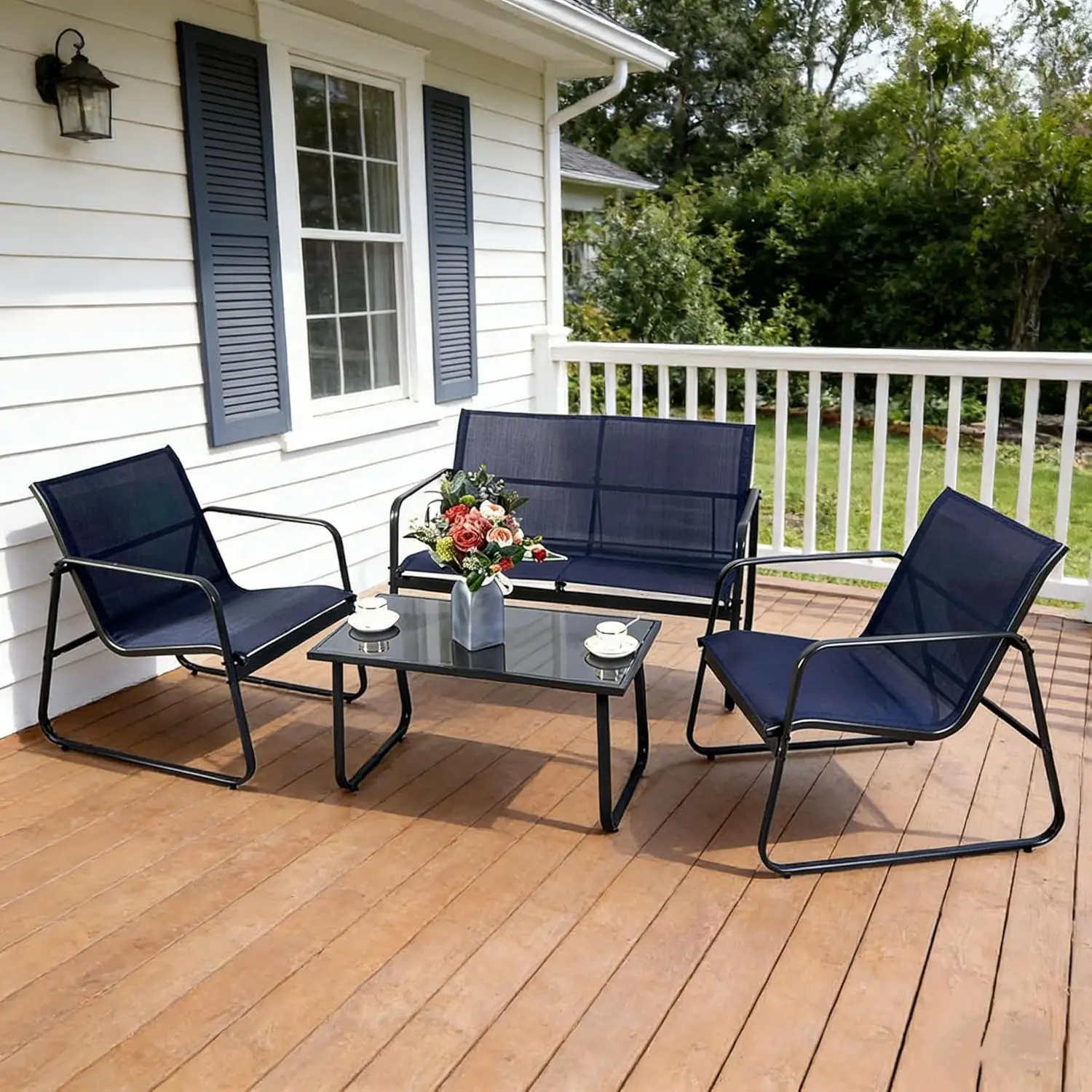 Комплект садовой мебели Costway NP12225NY (Blue) - 3