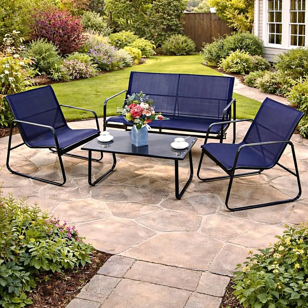 Комплект садовой мебели Costway NP12225NY (Blue)