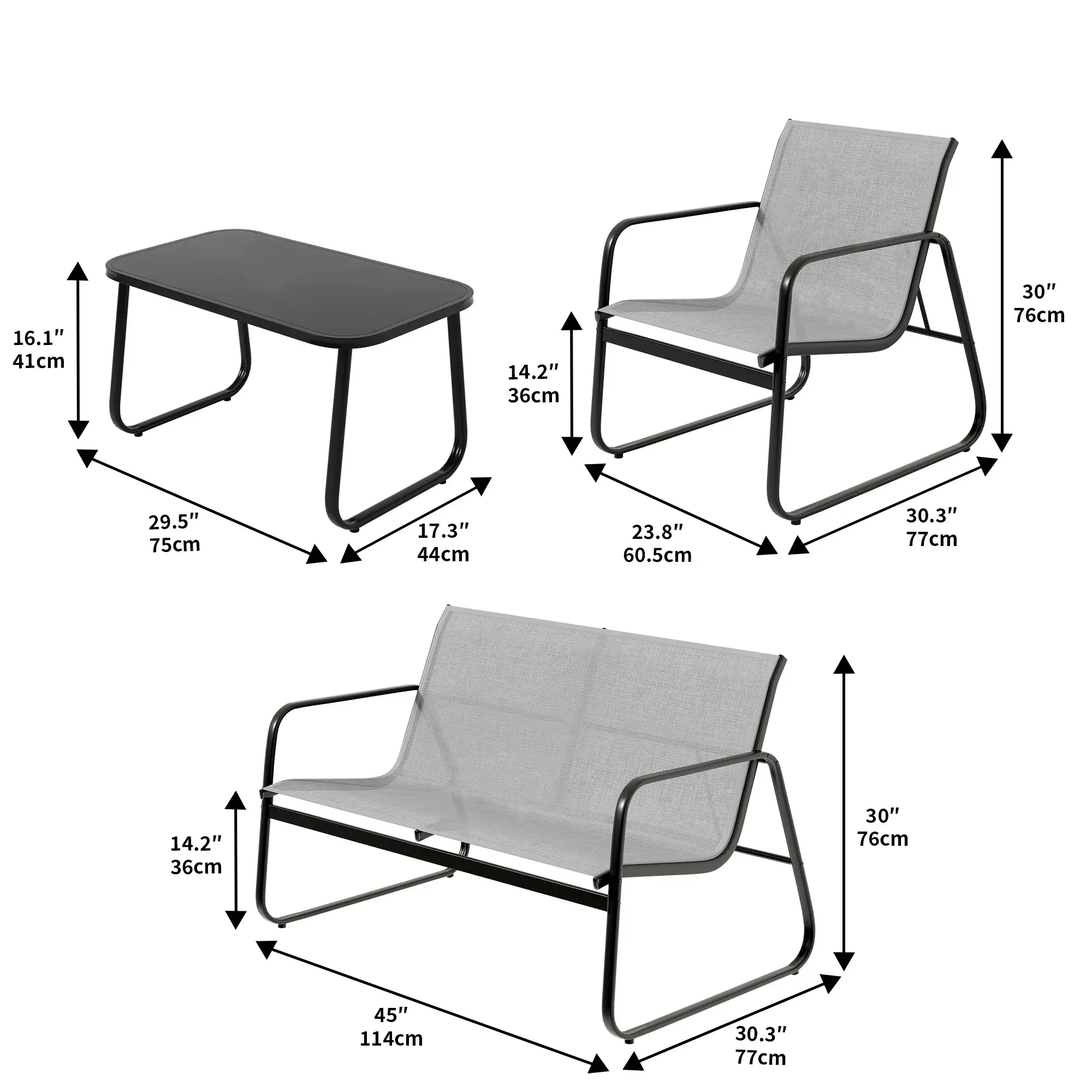 Комплект садовой мебели Costway NP12238CF (Brown) - 3