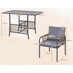 Комплект садовой мебели Costway NP12884GR (Grey) Thumb
