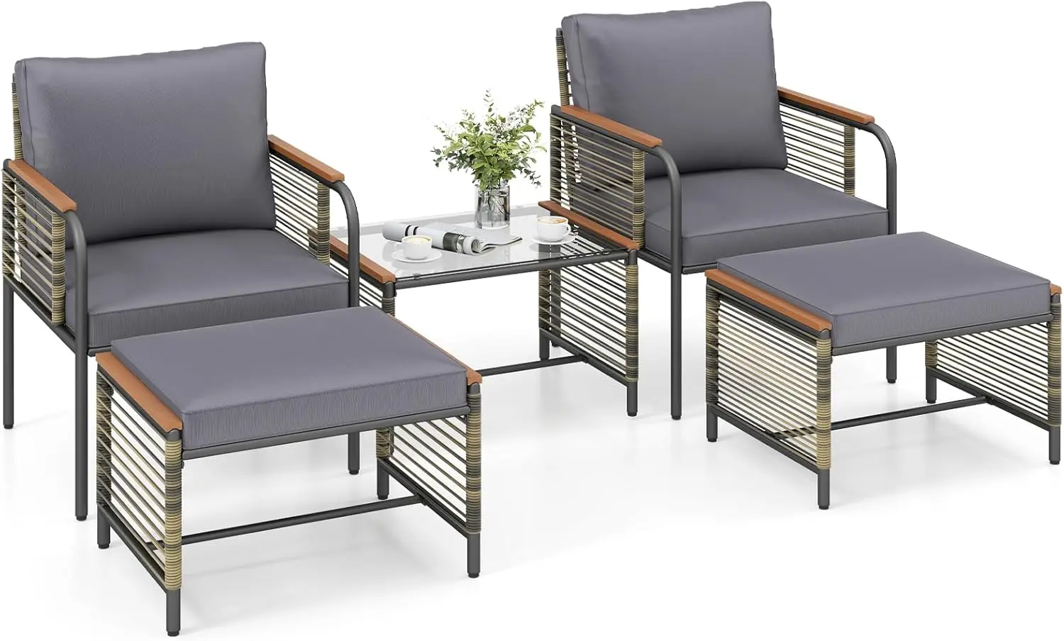 Комплект садовой мебели Costway NP12885GR (Grey) - 2