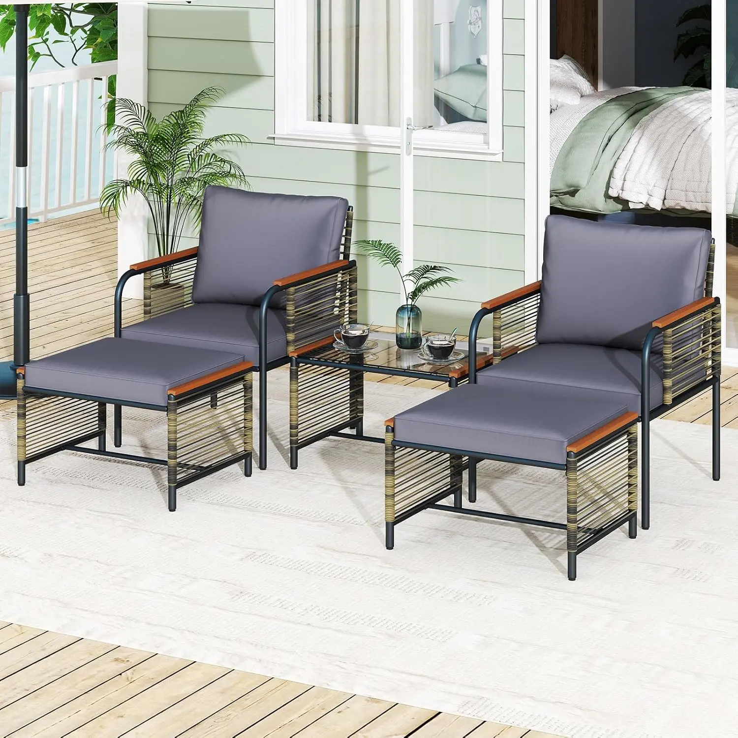 Комплект садовой мебели Costway NP12885GR (Grey) - 3