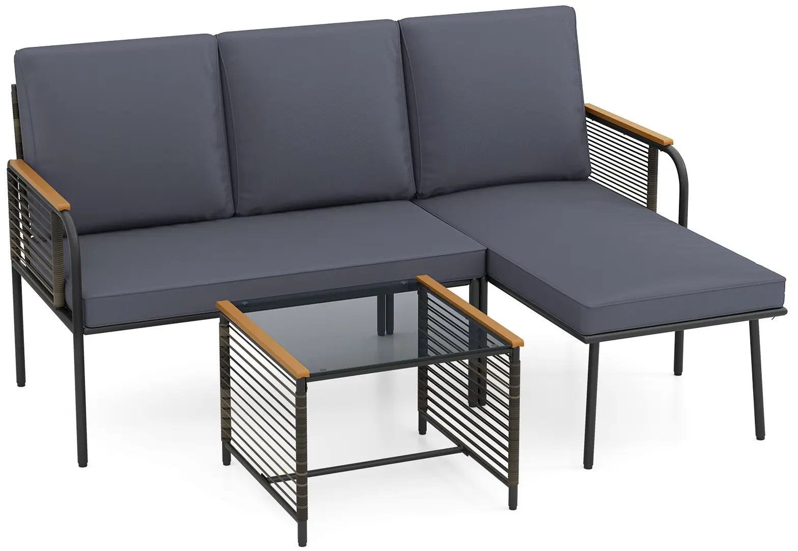 Комплект садовой мебели Costway NP12886GR (Grey) - 2