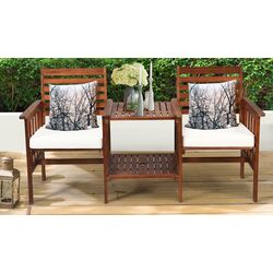 Set mobilier de gradina Costway OP70605WH (Brown/White)