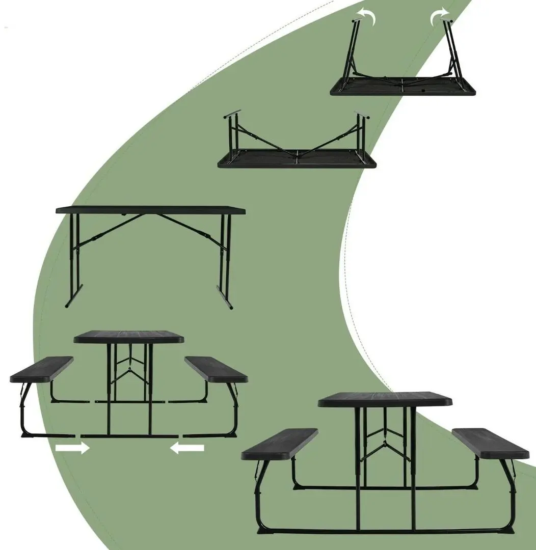 Комплект садовой мебели Costway OP70672BK (Black)