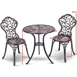 Комплект садовой мебели Costway OP70770 (Metallic Black) Thumb