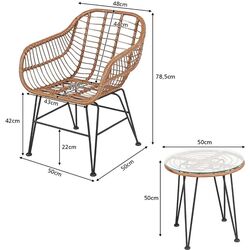 Set mobilier de gradina Costway OP70837GR (Brown/Grey) Thumb