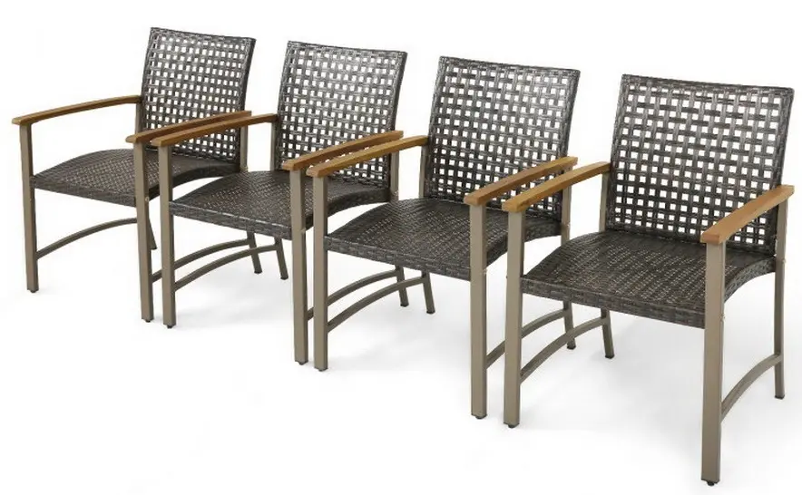 Set scaune Costway HW71250-4 (Brown)