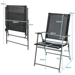 Комплект стульев Costway NP11024BK-4 (Black) Thumb