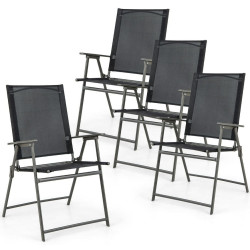 Комплект стульев Costway NP11024BK-4 (Black) Thumb