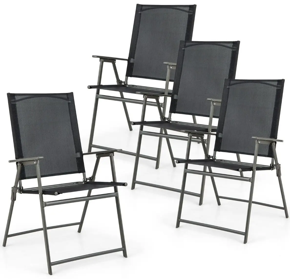 Комплект стульев Costway NP11024BK-4 (Black)