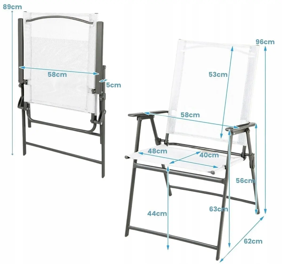 Set scaune Costway NP11024WH-4 (Grey)