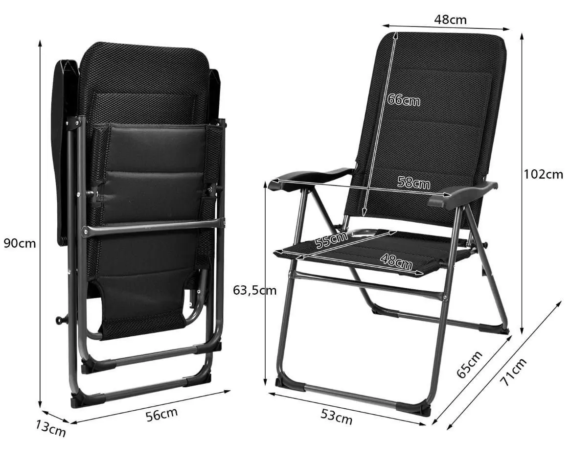 Комплект стульев Costway OP70271BK-2 (Black)