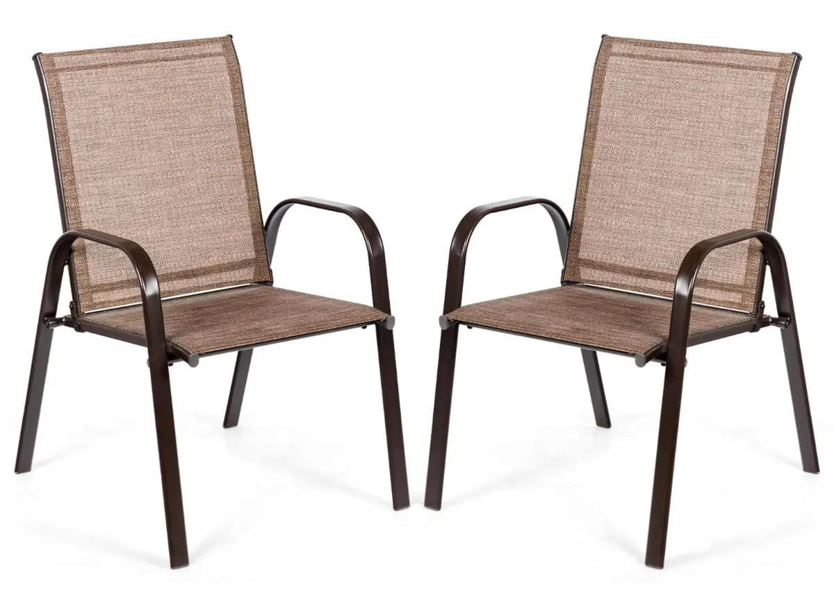 Set scaune de gradina Costway HW63630BN-2 (Brown)