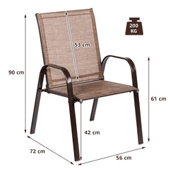 Set scaune de gradina Costway HW63630BN-2 (Brown) Thumb