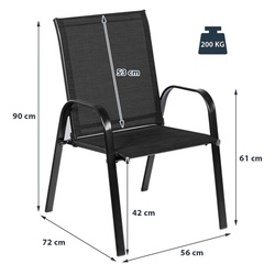 Set scaune de gradina Costway HW63630DK-2 (Black) Thumb