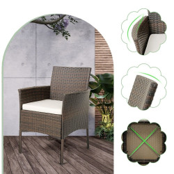 Набор садовых стульев Costway HW71251-4 (Brown) Thumb