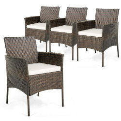 Набор садовых стульев Costway HW71251-4 (Brown) Thumb