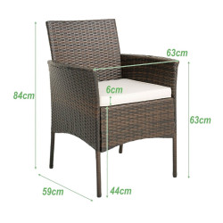 Набор садовых стульев Costway HW71251-4 (Brown) Thumb