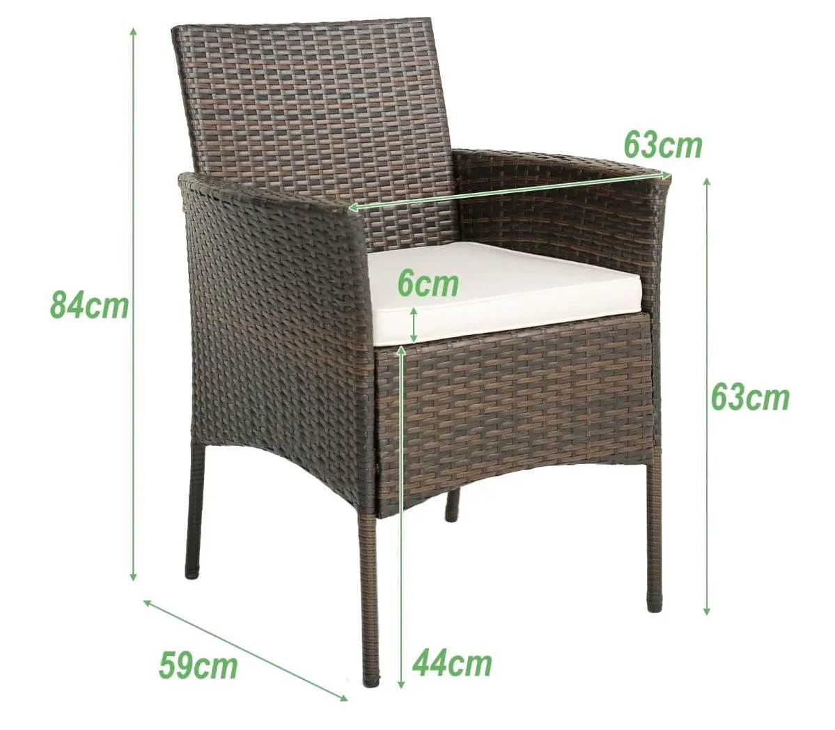 Набор садовых стульев Costway HW71251-4 (Brown)